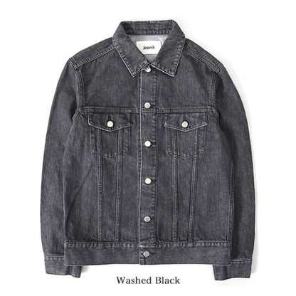 Jeanik ジーニック 3rdタイプ ワンウォッシュ ブラックデニムジャケット JEANIK0103W JEANIK0103WB