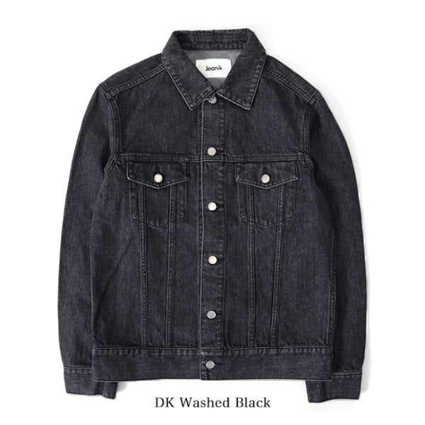 Jeanik ジーニック 3rdタイプ ワンウォッシュ ブラックデニムジャケット JEANIK0103W JEANIK0103WB