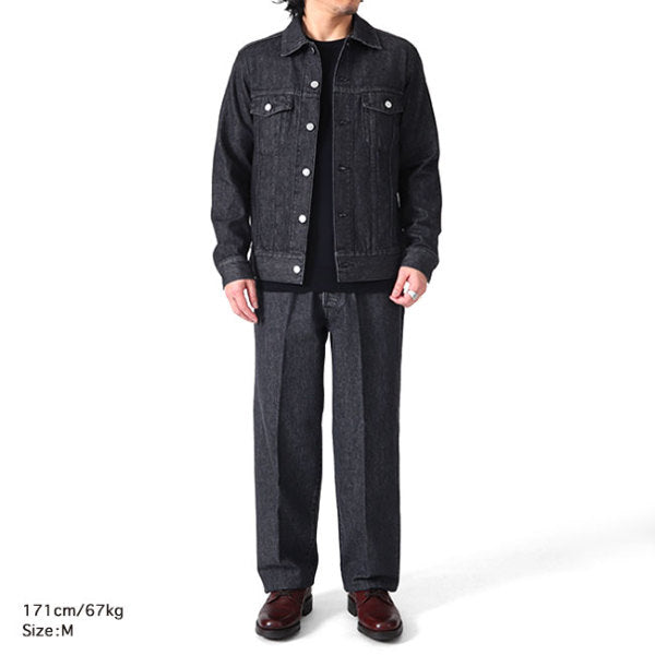 Jeanik ジーニック 3rdタイプ ワンウォッシュ ブラックデニムジャケット JEANIK0103W JEANIK0103WB