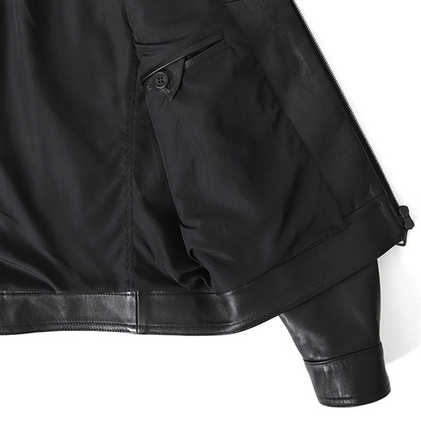 EMMETI エンメティ JURI HOODIE ユリ フード付き レザージャケット 黒