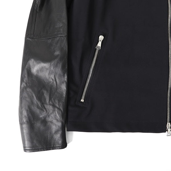 EMMETI エンメティ SANDRO サンドロ ナッパレザー × ジャージージャケット