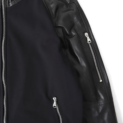 EMMETI エンメティ SANDRO サンドロ ナッパレザー × ジャージージャケット