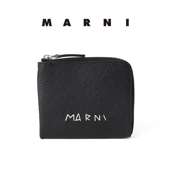 MARNI マルニ ロゴ刺繍 レザー コインケース&カードケース PFMI0095Q0 P6533 00N99