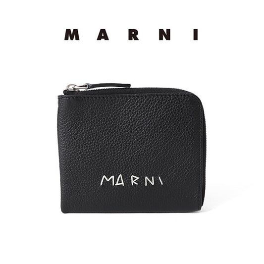 MARNI マルニ ロゴ刺繍 レザー コインケース&カードケース PFMI0095Q0 P6533 00N99