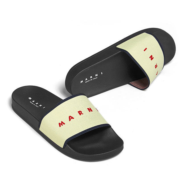 MARNI マルニ ジャガードロゴ ラバースライドサンダル SAMR003202