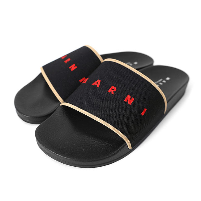 MARNI マルニ ジャガードロゴ ラバースライドサンダル SAMR003202