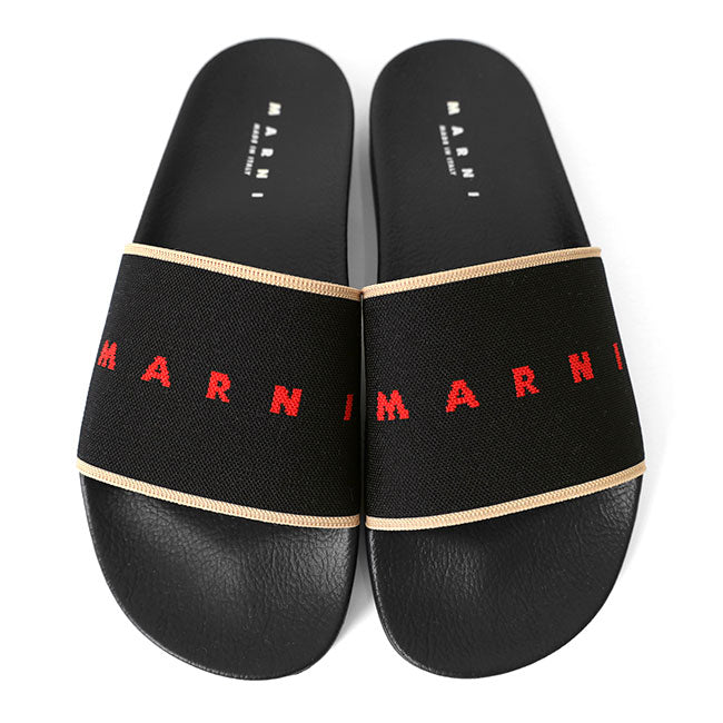 MARNI マルニ ジャガードロゴ ラバースライドサンダル SAMR003202