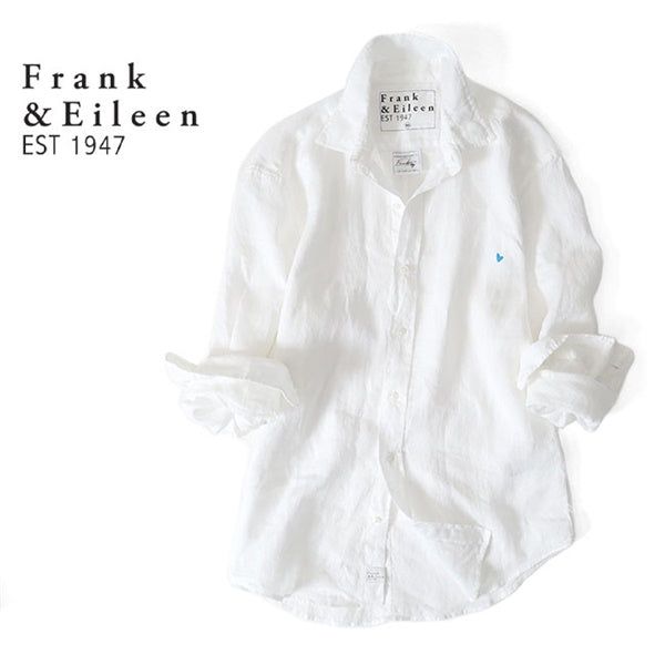 Frank&Eileen フランク&アイリーン FINBAR WTRL フィンバー ハートロゴ リネンシャツ 4020700036