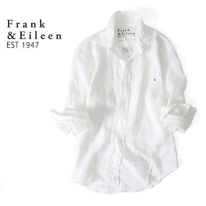 Frank&Eileen フランク&アイリーン FINBAR WTRL フィンバー ハートロゴ リネンシャツ 4020700036