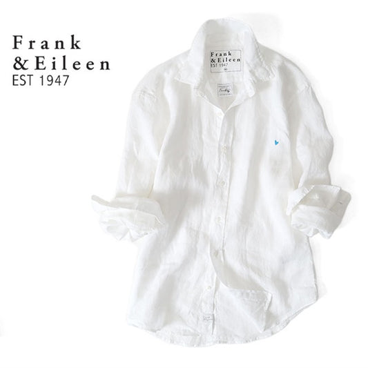 Frank&Eileen フランク&アイリーン FINBAR WTRL フィンバー ハートロゴ リネンシャツ 4020700036