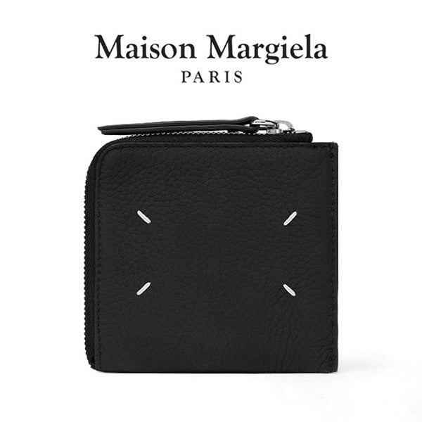 Maison Margiela レザー ジップアラウンド ミニウォレット Maison Margiela メゾンマルジェラ レザー ジップアラウンド ミニ