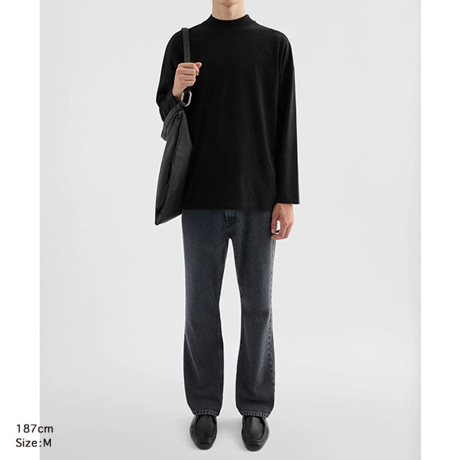 JIL SANDER T-SHIRT MOCK NECK LS J22GC0257 J45084 001