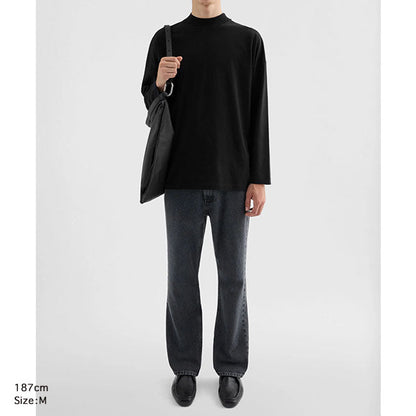 JIL SANDER T-SHIRT MOCK NECK LS J22GC0257 J45084 001
