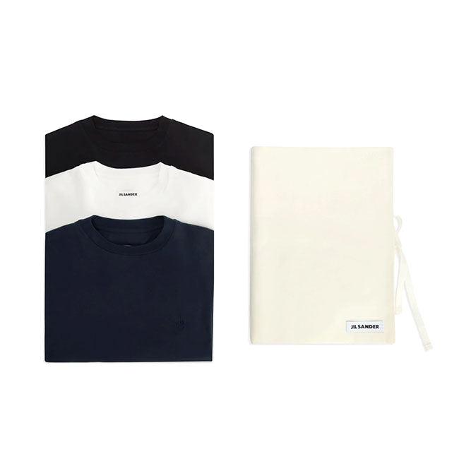 JIL SANDER T-SHIRT LS 3 PACK EMB J22GC0271 JTN254 000