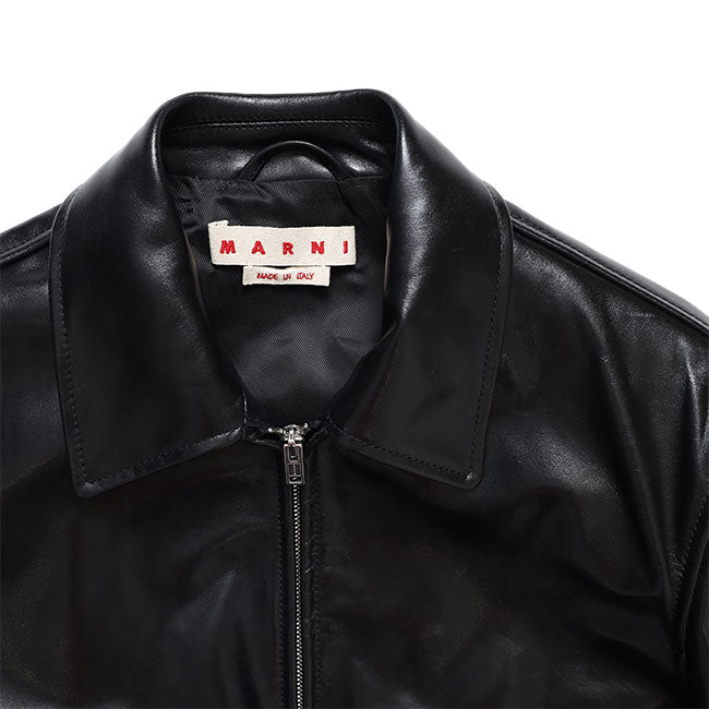 MARNI LEATHER FLIGHT JACKET JUMY0218LQ ULV895 00N99