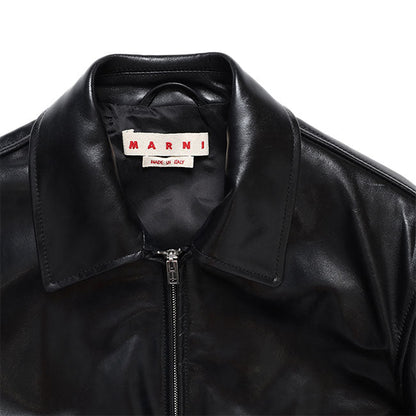 MARNI LEATHER FLIGHT JACKET JUMY0218LQ ULV895 00N99