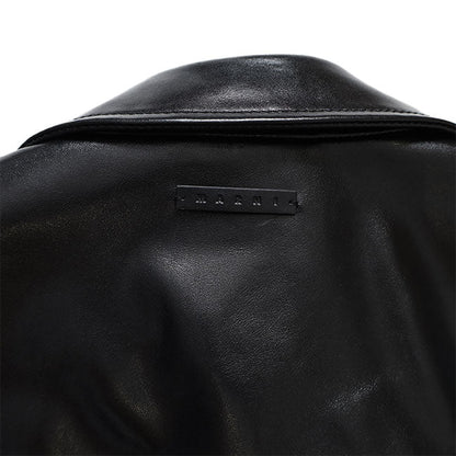 MARNI LEATHER FLIGHT JACKET JUMY0218LQ ULV895 00N99