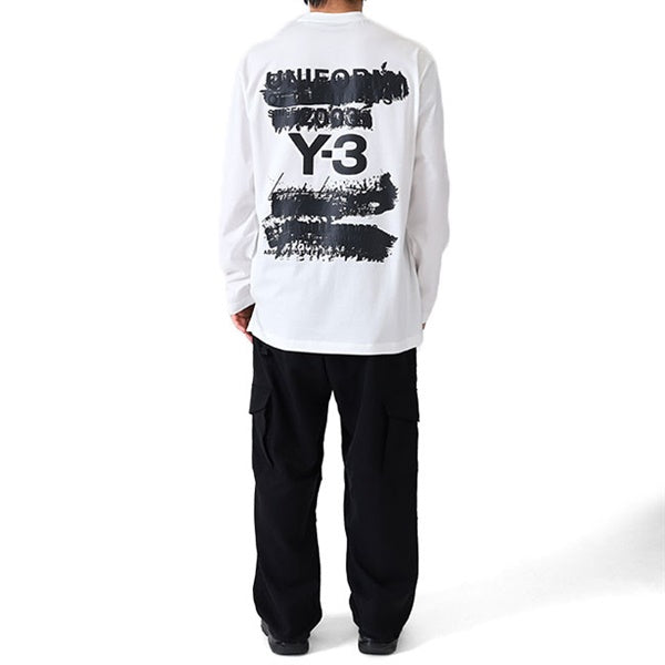Y-3 ワイスリー グラフィック ロンT JN4880 JM3234 黒 白 長袖Tシャツ
