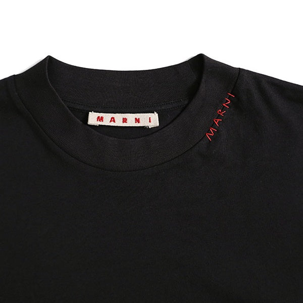 MARNI マルニ マルニシンボル刺繍 オーガニックコットンTシャツ HUMU0223X5 UTCZ68 **