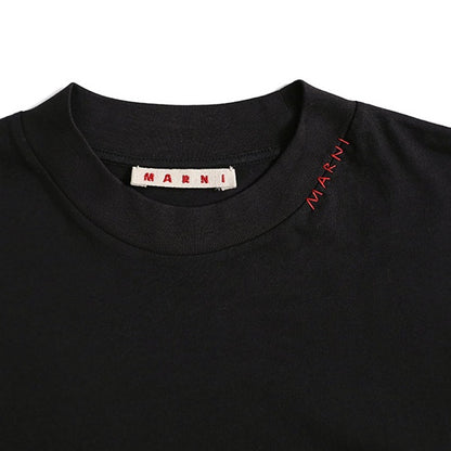 MARNI マルニ マルニシンボル刺繍 オーガニックコットンTシャツ HUMU0223X5 UTCZ68 **