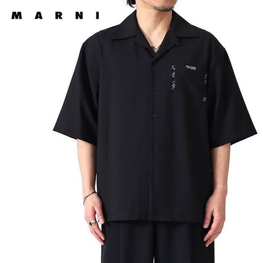 MARNI マルニ トロピカルウール マルニメンディングロゴ ボーリングシャツ CUMU0054S1 TW839