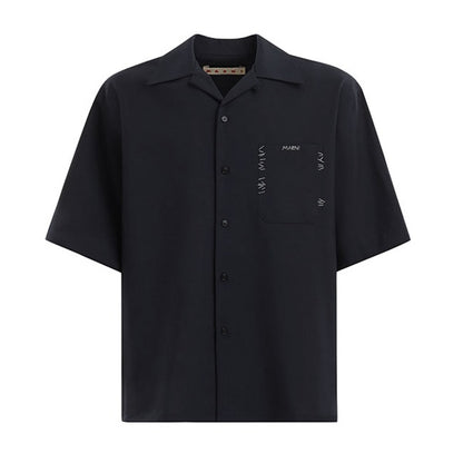 MARNI マルニ トロピカルウール マルニメンディングロゴ ボーリングシャツ CUMU0054S1 TW839