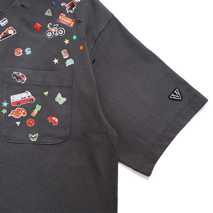 Maison MIHARA YASUHIRO メゾンミハラヤスヒロ Kids Sticker Printed T-shirt キッズステッカー プリントTシャツ J16TS821