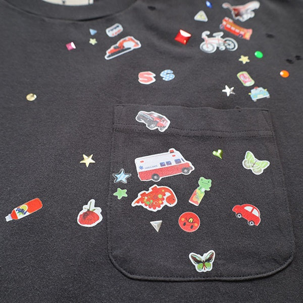 Maison MIHARA YASUHIRO メゾンミハラヤスヒロ Kids Sticker Printed T-shirt キッズステッカー プリントTシャツ J16TS821