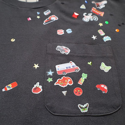 Maison MIHARA YASUHIRO メゾンミハラヤスヒロ Kids Sticker Printed T-shirt キッズステッカー プリントTシャツ J16TS821