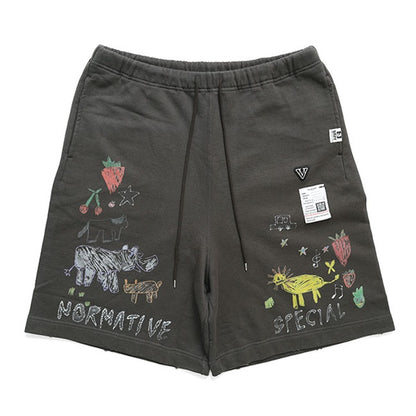 Maison MIHARA YASUHIRO メゾンミハラヤスヒロ Kids Doodle Shorts キッズ 落書きプリント スウェットショーツ J16SP773