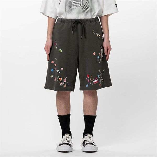 Maison MIHARA YASUHIRO メゾンミハラヤスヒロ Kids Sticker Printed Sweat Shorts キッズステッカープリント スウェットショーツ J16SP733