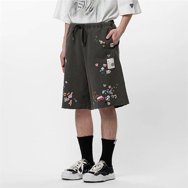 Maison MIHARA YASUHIRO メゾンミハラヤスヒロ Kids Sticker Printed Sweat Shorts キッズステッカープリント スウェットショーツ J16SP733