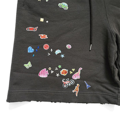 Maison MIHARA YASUHIRO メゾンミハラヤスヒロ Kids Sticker Printed Sweat Shorts キッズステッカープリント スウェットショーツ J16SP733