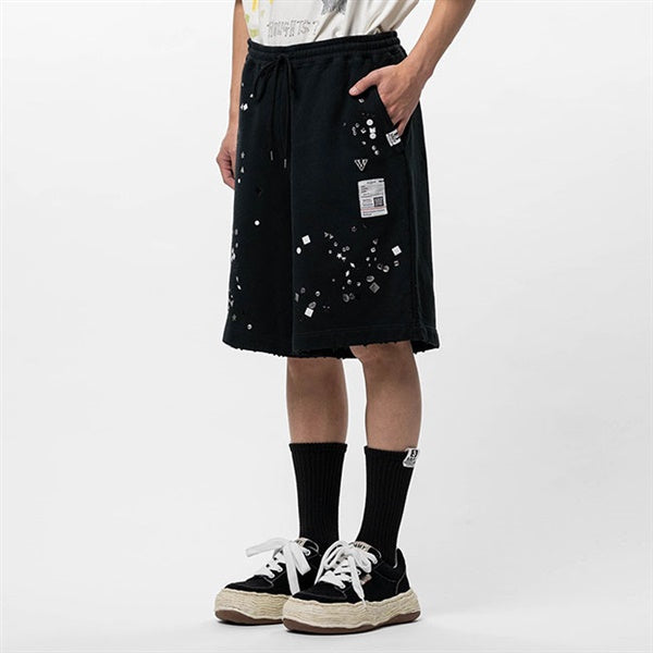 Maison MIHARA YASUHIRO メゾンミハラヤスヒロ Embellished Sweat Shorts エンベリッシュド スウェットショーツ J16SP742