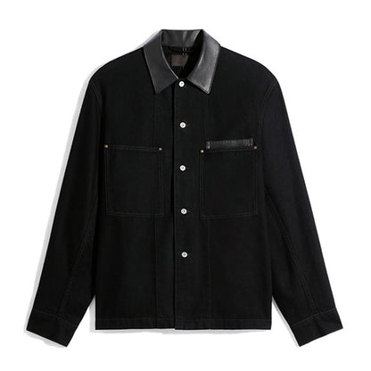 LEMAIRE ルメール 襟レザー デニムシャツ SH1261 LD1071