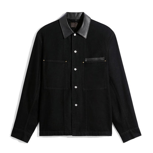 LEMAIRE ルメール 襟レザー デニムシャツ SH1261 LD1071
