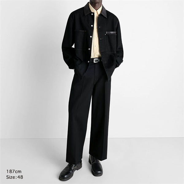 LEMAIRE ルメール 襟レザー デニムシャツ SH1261 LD1071