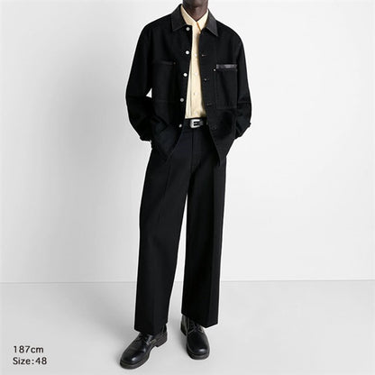 LEMAIRE ルメール 襟レザー デニムシャツ SH1261 LD1071