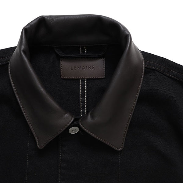 LEMAIRE ルメール 襟レザー デニムシャツ SH1261 LD1071