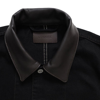 LEMAIRE ルメール 襟レザー デニムシャツ SH1261 LD1071
