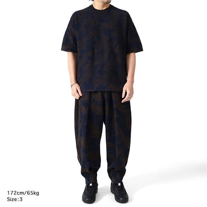 CFCL シーエフシーエル DYEING SHORT SLEEVE TEE SHIRT ミラノリブ ムラ染め ニットTシャツ CF011KN112