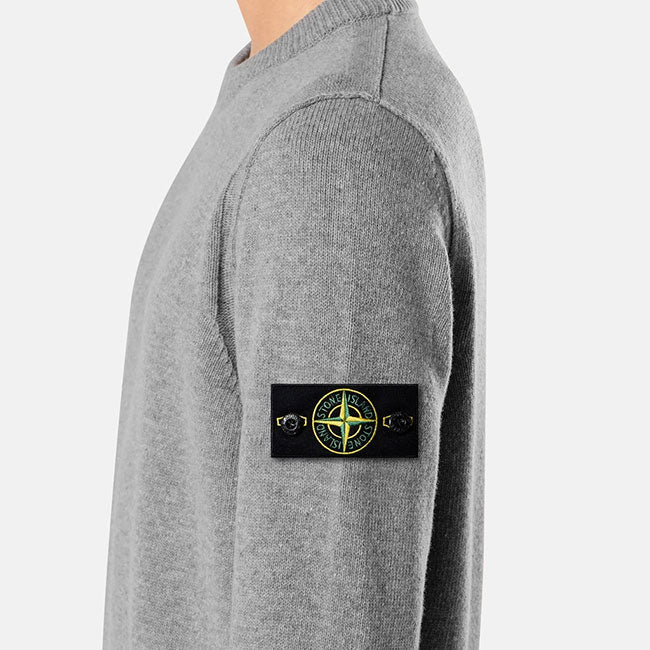 STONE ISLAND LAMBSWOOL CREW NECK KNIT 5100072 S00A3 V0M60