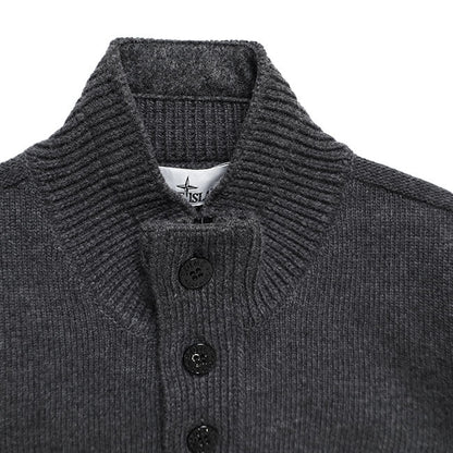 STONE ISLAND LAMBSWOOL HALF ZIP KNIT 5100040 S00A3 V0M62