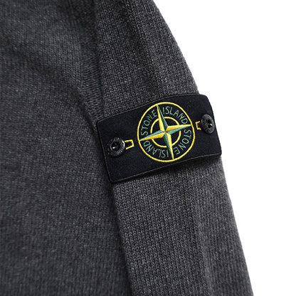 STONE ISLAND LAMBSWOOL HALF ZIP KNIT 5100040 S00A3 V0M62