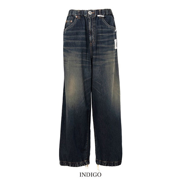 Maison MIHARA YASUHIRO メゾンミハラヤスヒロ 色落ち加工 ライトデニム ワイドパンツ J15PT123