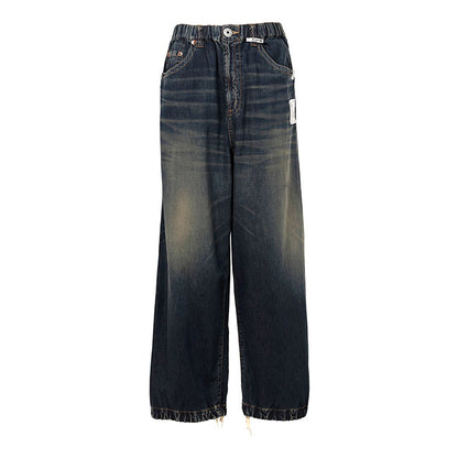 Maison MIHARA YASUHIRO メゾンミハラヤスヒロ 色落ち加工 ライトデニム ワイドパンツ J15PT123
