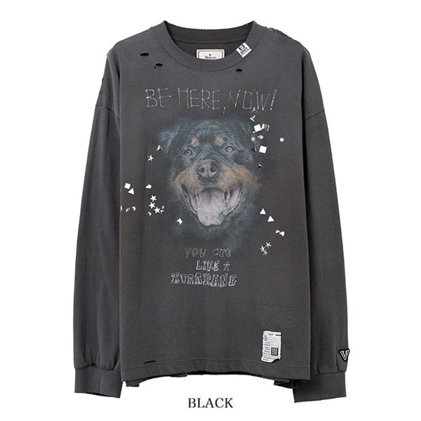 Maison MIHARA YASUHIRO メゾンミハラヤスヒロ ドッグプリント エンベリッシュド ロンT J15LT751