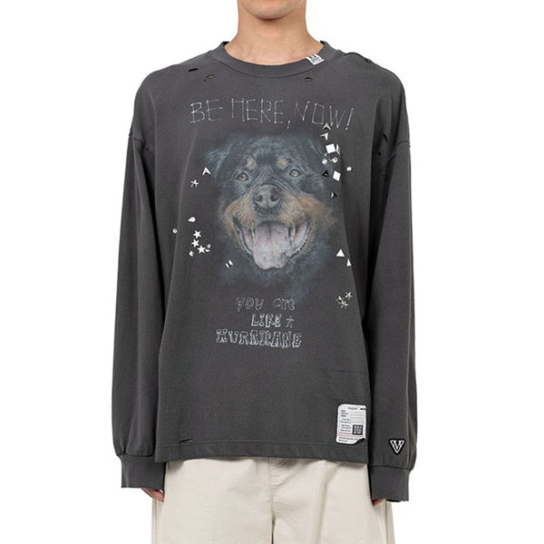 Maison MIHARA YASUHIRO メゾンミハラヤスヒロ ドッグプリント エンベリッシュド ロンT J15LT751