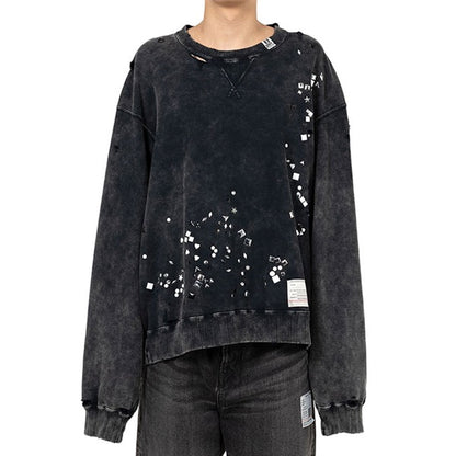Maison MIHARA YASUHIRO メゾンミハラヤスヒロ エンベリッシュド クルーネック スウェット A15PO562