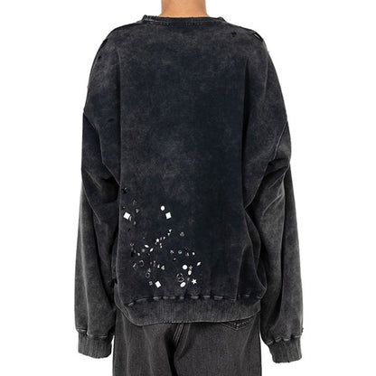 Maison MIHARA YASUHIRO メゾンミハラヤスヒロ エンベリッシュド クルーネック スウェット A15PO562